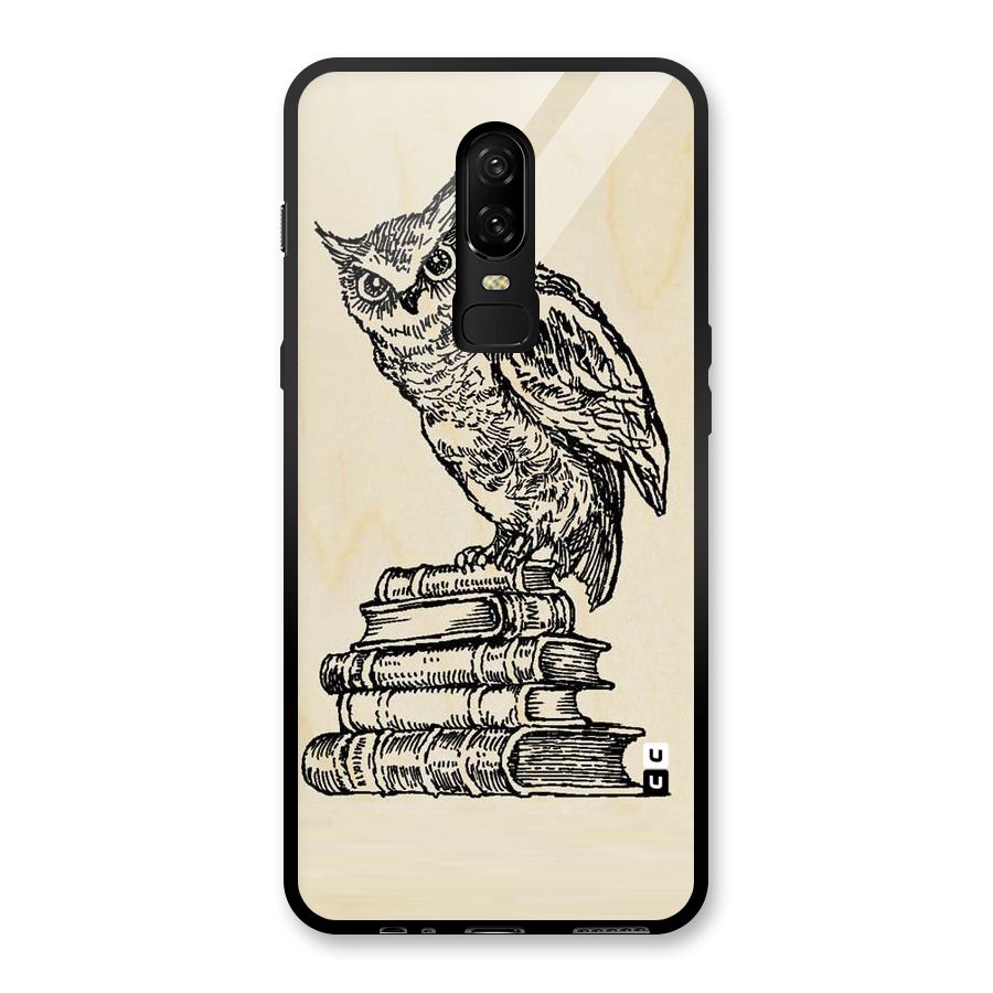 Book Owl Glass Back Case for OnePlus 6