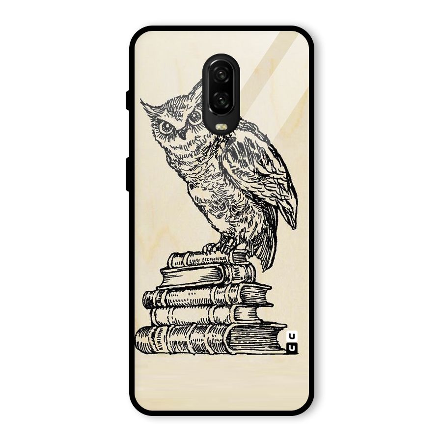 Book Owl Glass Back Case for OnePlus 6T