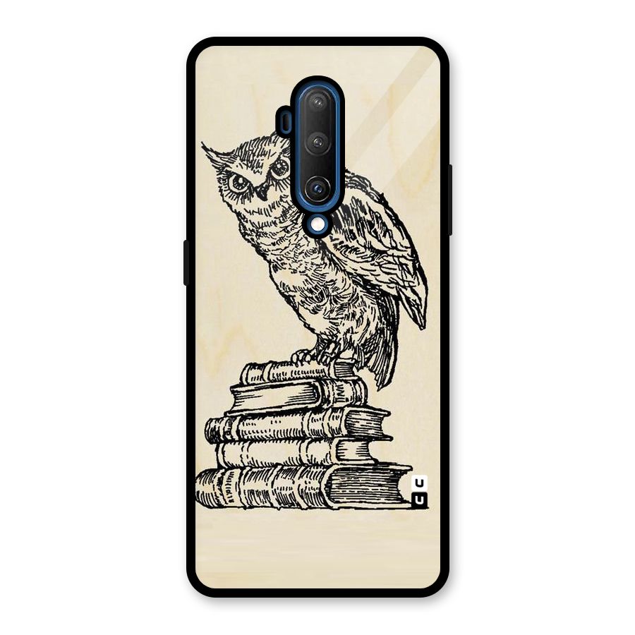 Book Owl Glass Back Case for OnePlus 7T Pro