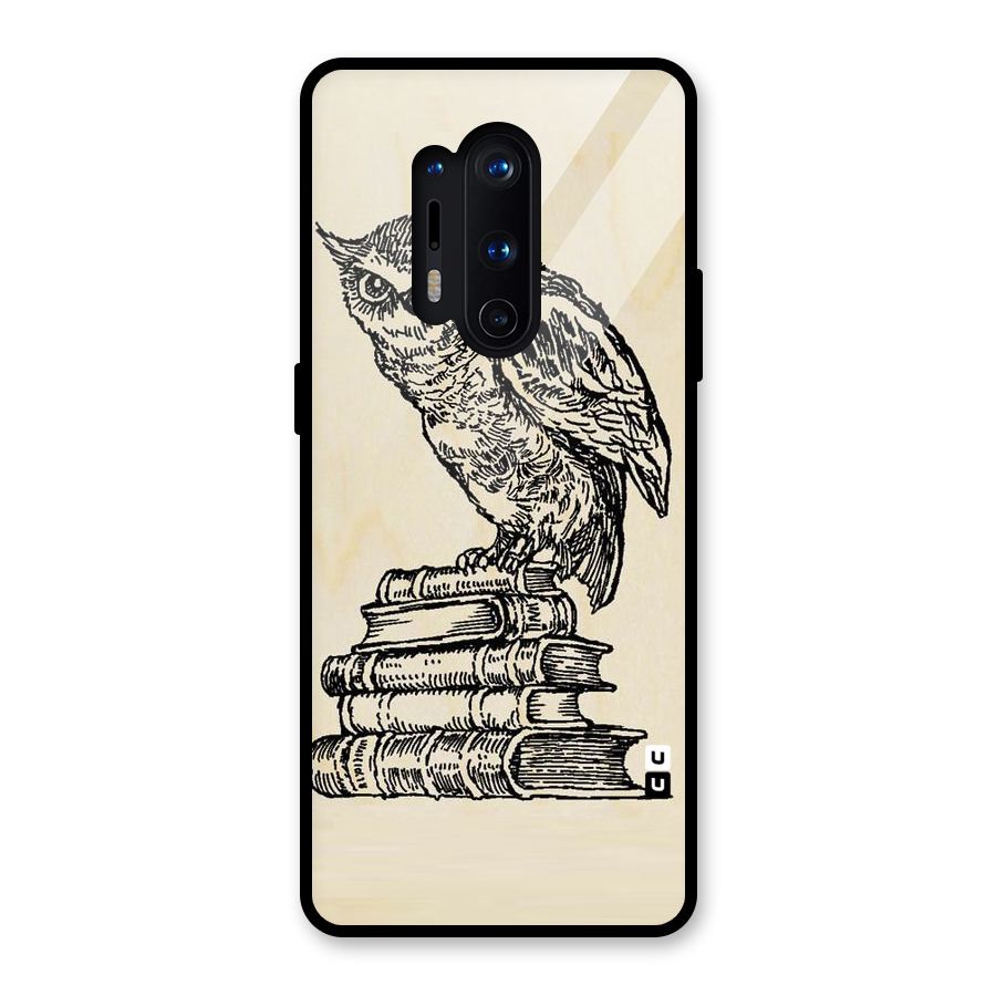 Book Owl Glass Back Case for OnePlus 8 Pro