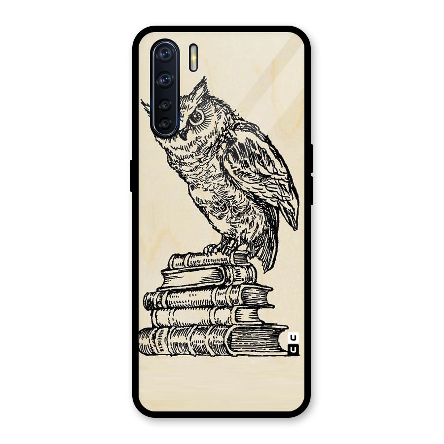 Book Owl Glass Back Case for Oppo F15
