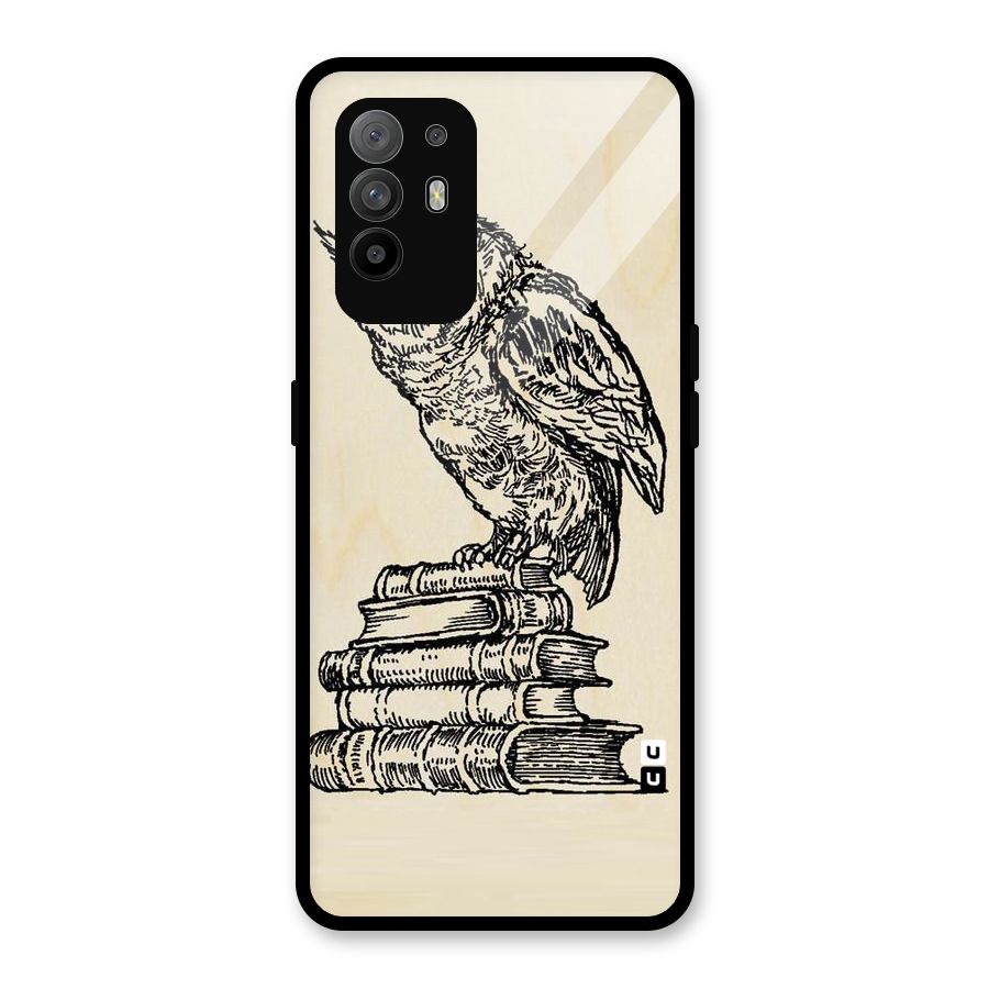 Book Owl Glass Back Case for Oppo F19 Pro Plus 5G