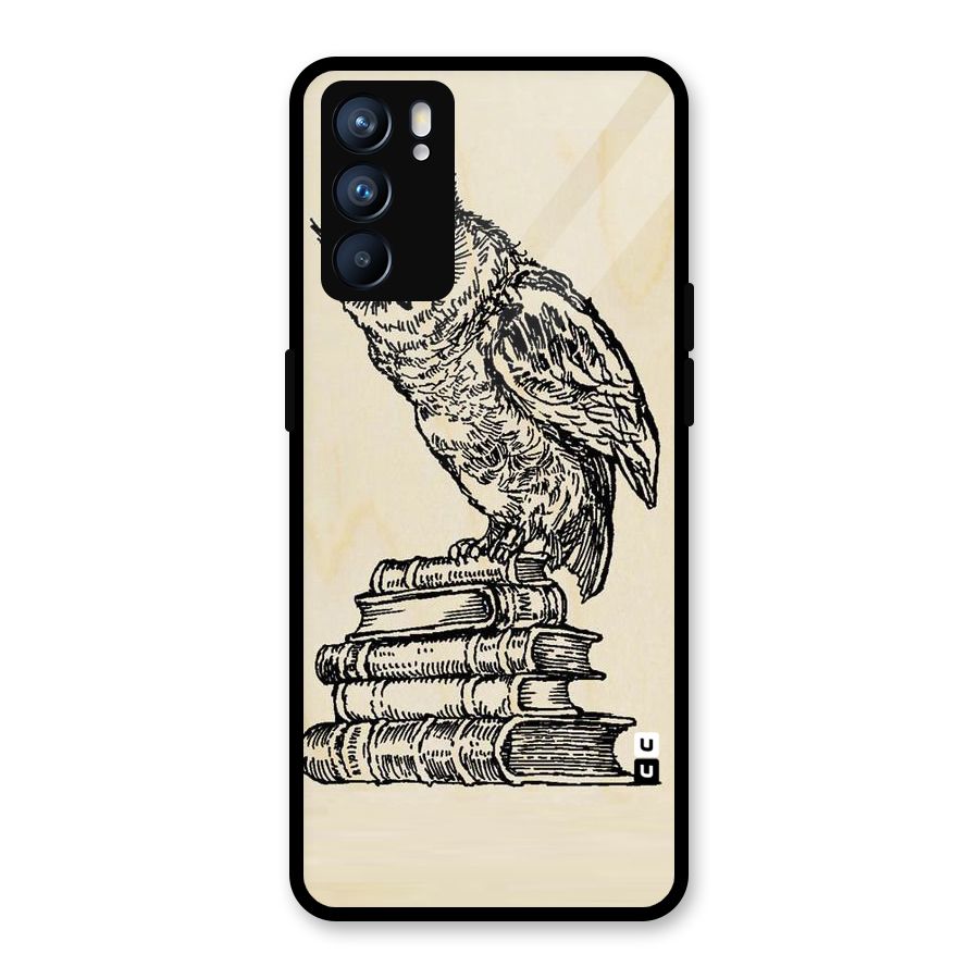 Book Owl Glass Back Case for Oppo Reno6 5G