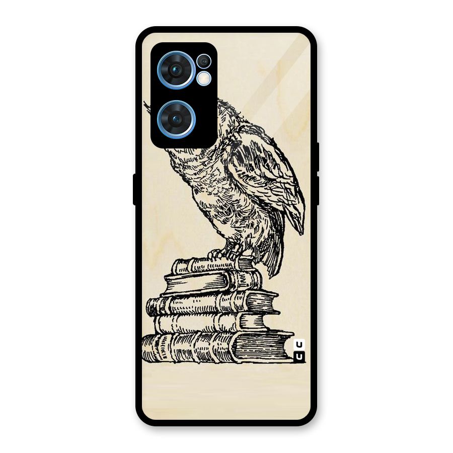 Book Owl Glass Back Case for Oppo Reno7 5G