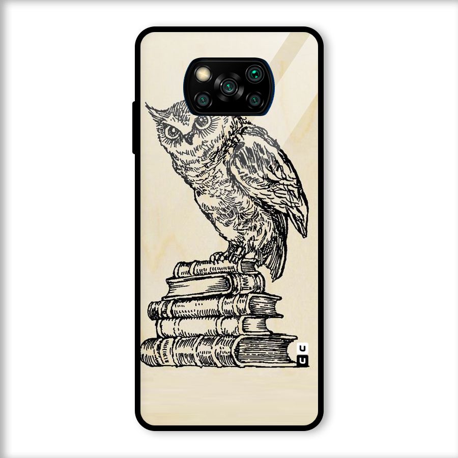 Book Owl Glass Back Case for Poco X3