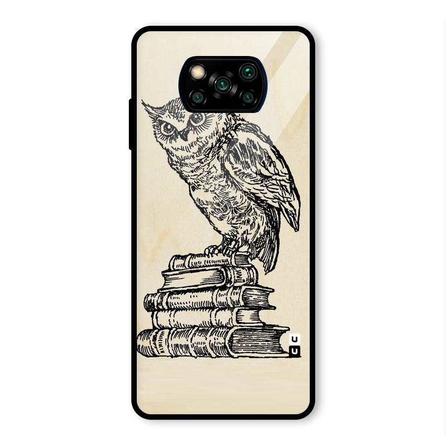 Book Owl Glass Back Case for Poco X3 Pro