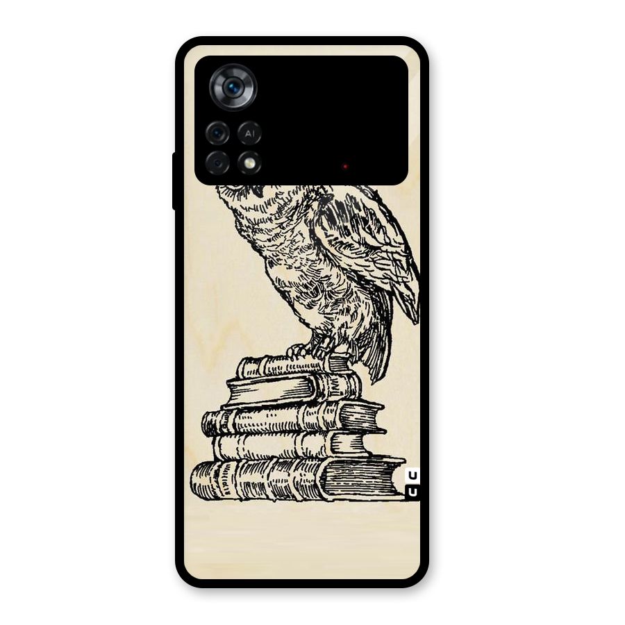 Book Owl Glass Back Case for Poco X4 Pro 5G