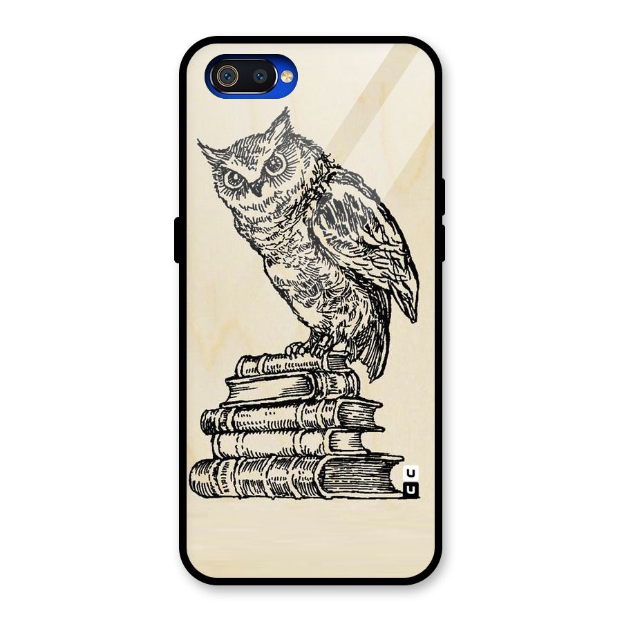 Book Owl Glass Back Case for Realme C2