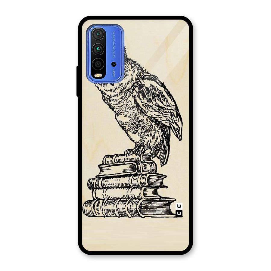 Book Owl Glass Back Case for Redmi 9 Power