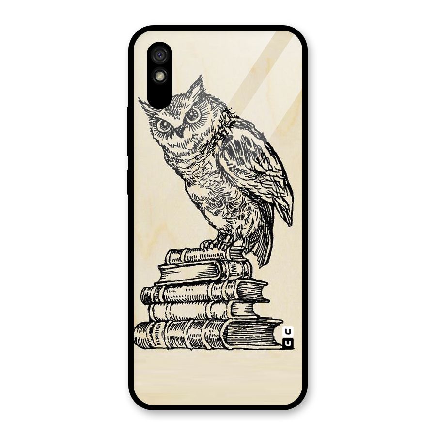 Book Owl Glass Back Case for Redmi 9i