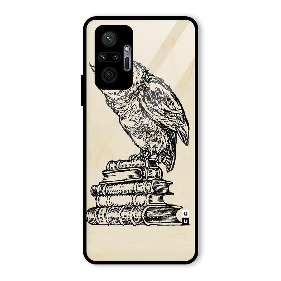 Book Owl Glass Back Case for Redmi Note 10 Pro