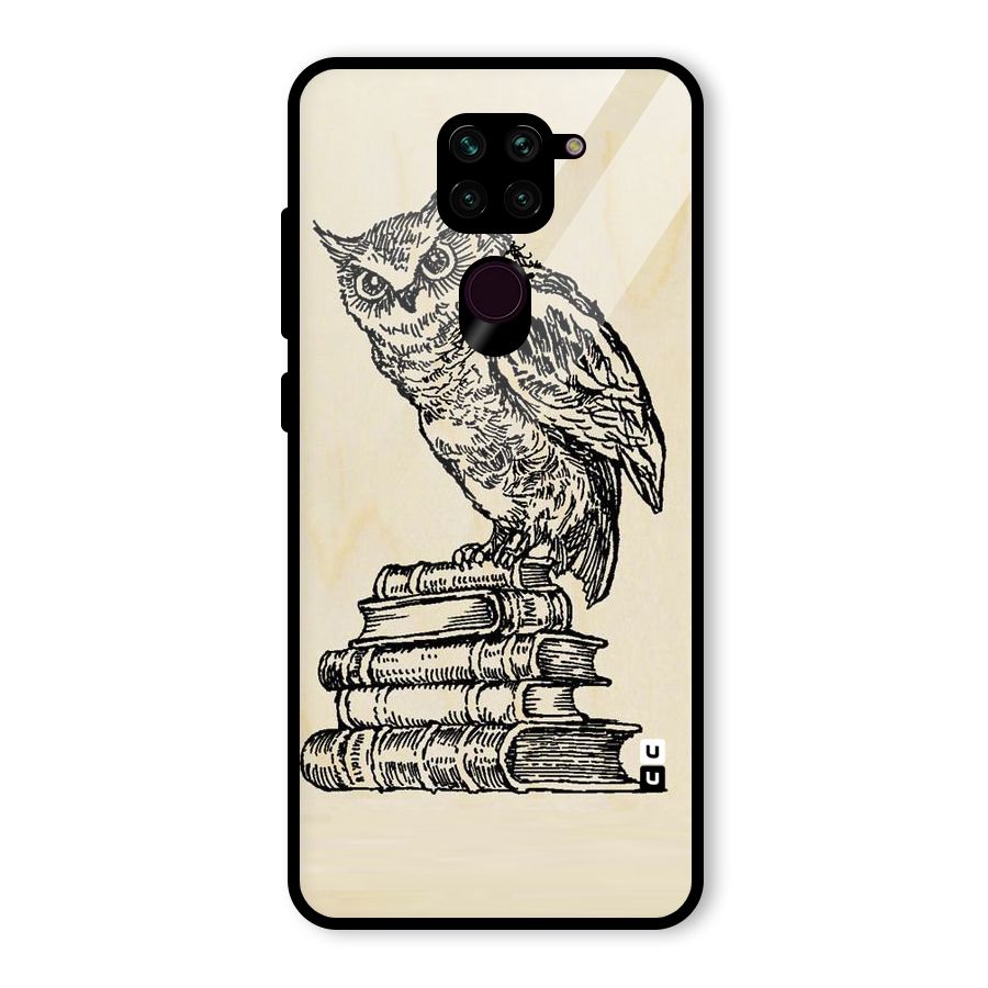 Book Owl Glass Back Case for Redmi Note 9
