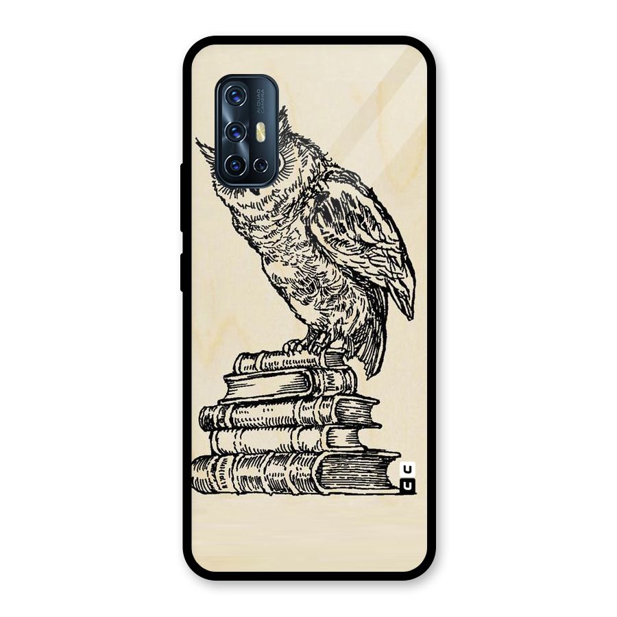 Book Owl Glass Back Case for Vivo V17