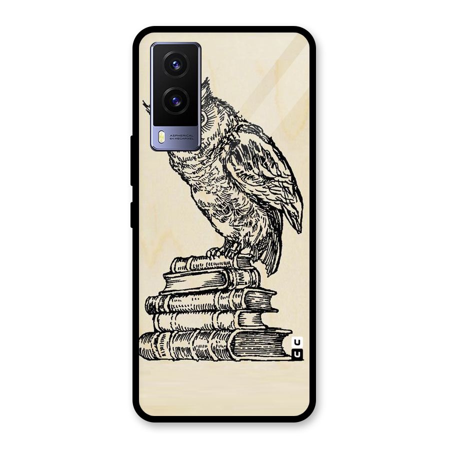 Book Owl Glass Back Case for Vivo V21e 5G