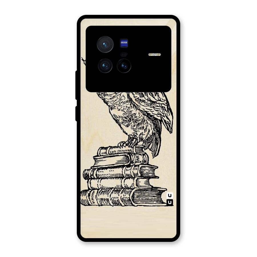 Book Owl Glass Back Case for Vivo X80