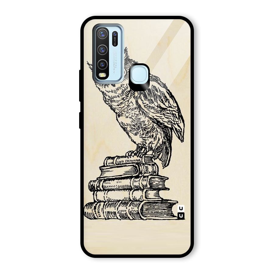 Book Owl Glass Back Case for Vivo Y30