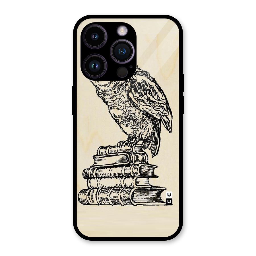 Book Owl Glass Back Case for iPhone 14 Pro