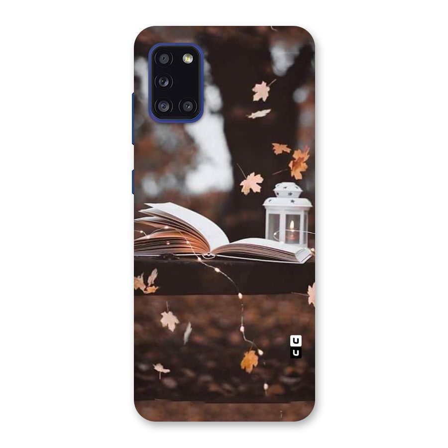 Book and Fall Leaves Back Case for Galaxy A31