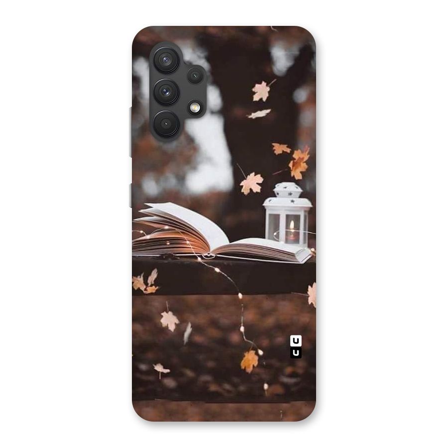 Book and Fall Leaves Back Case for Galaxy A32