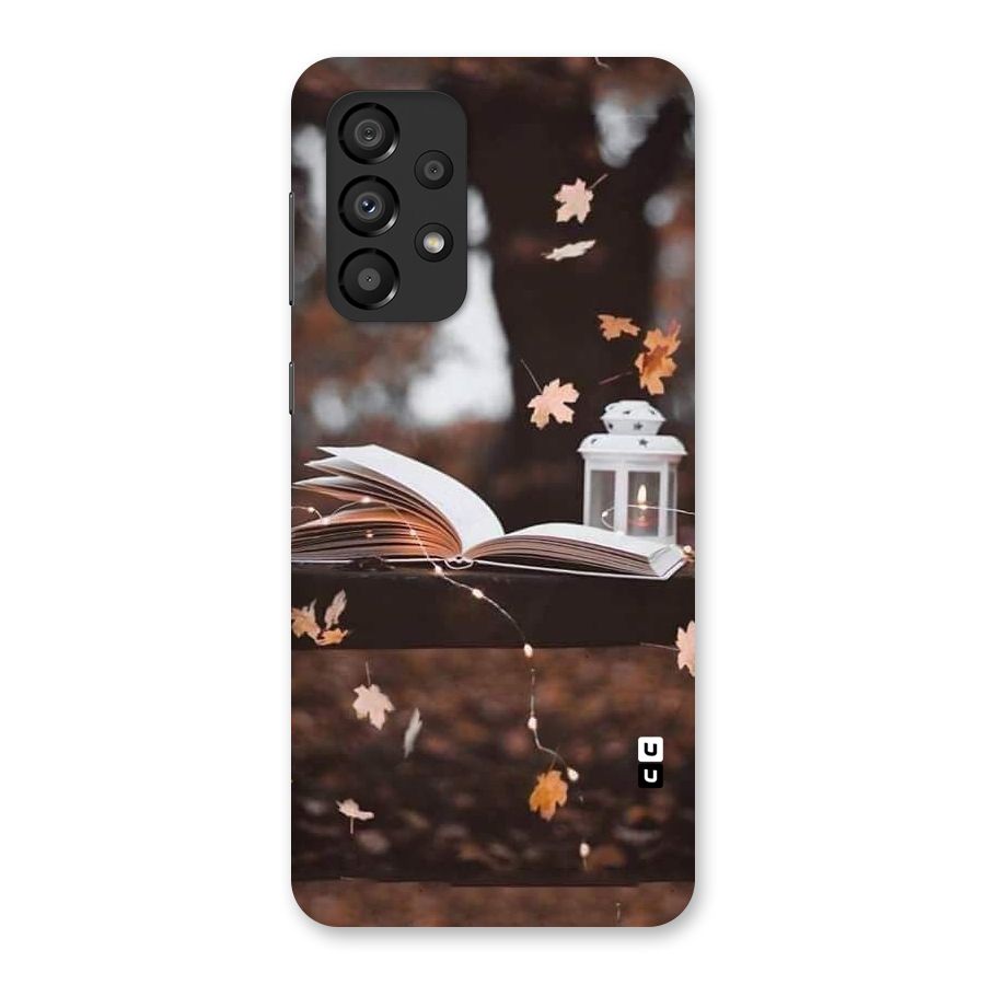 Book and Fall Leaves Back Case for Galaxy A33 5G