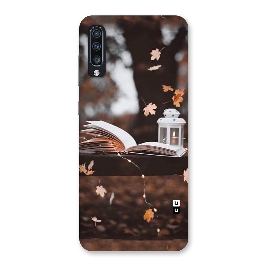 Book and Fall Leaves Back Case for Galaxy A70