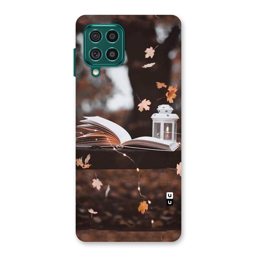Book and Fall Leaves Back Case for Galaxy F62