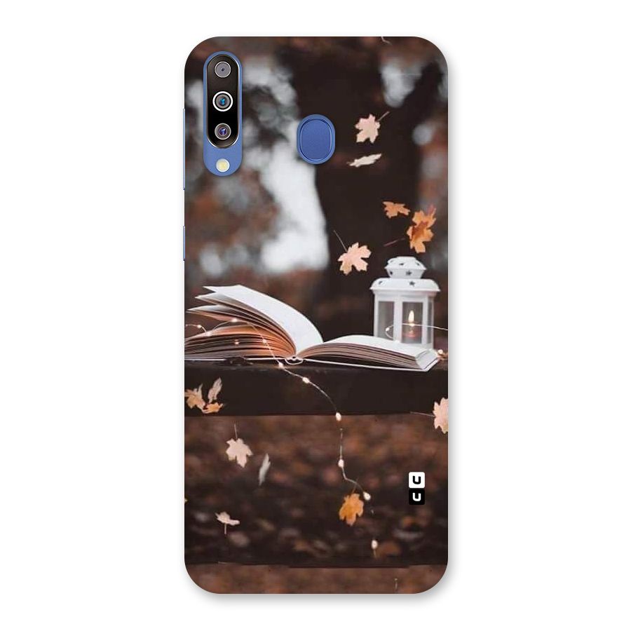 Book and Fall Leaves Back Case for Galaxy M30