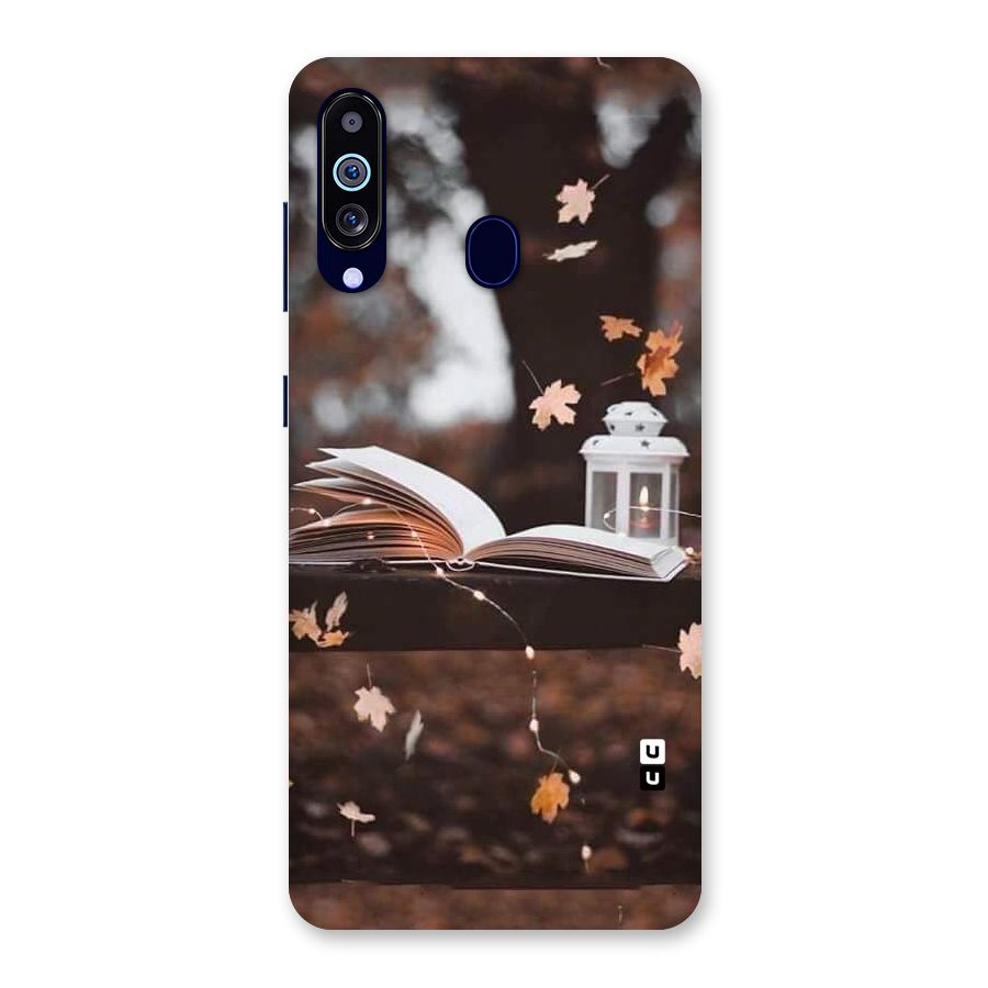 Book and Fall Leaves Back Case for Galaxy M40