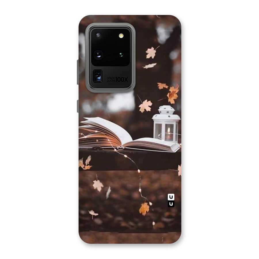 Book and Fall Leaves Back Case for Galaxy S20 Ultra