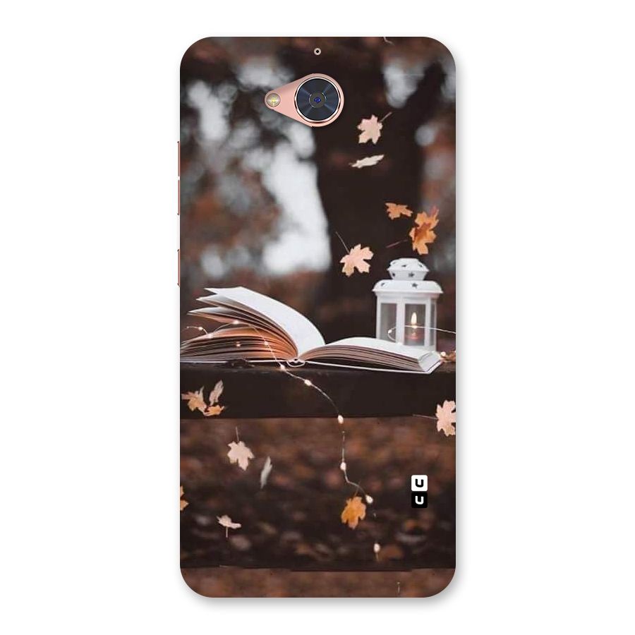 Book and Fall Leaves Back Case for Gionee S6 Pro