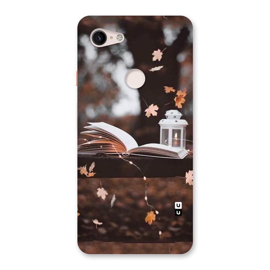 Book and Fall Leaves Back Case for Google Pixel 3 XL