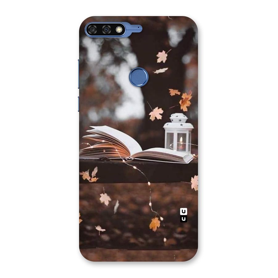 Book and Fall Leaves Back Case for Honor 7C