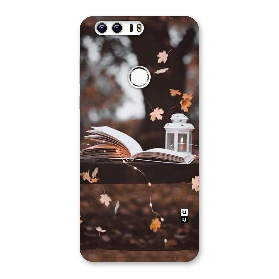 Book and Fall Leaves Back Case for Honor 8