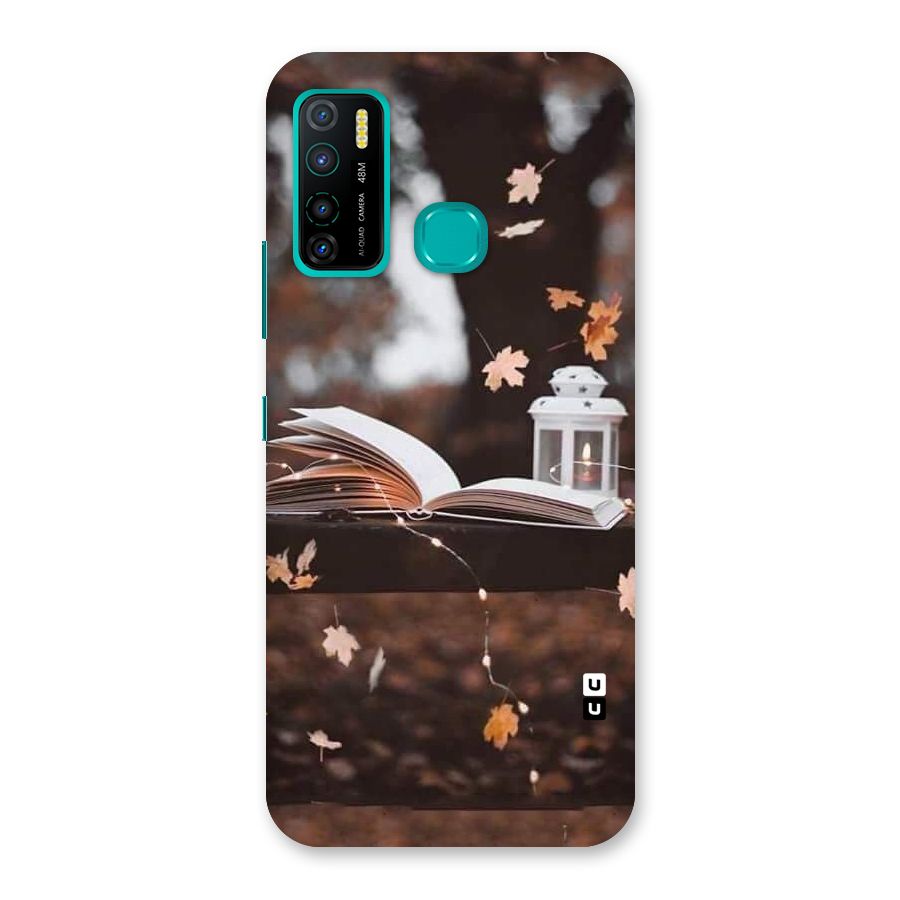 Book and Fall Leaves Back Case for Infinix Hot 9 Pro