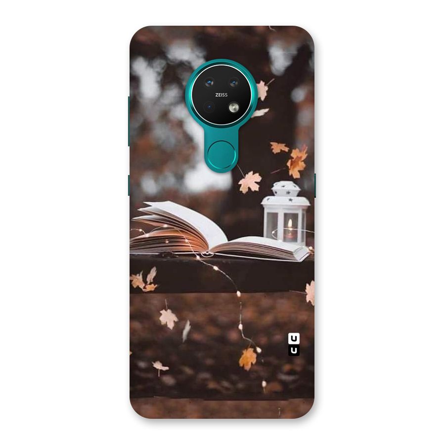 Book and Fall Leaves Back Case for Nokia 7.2