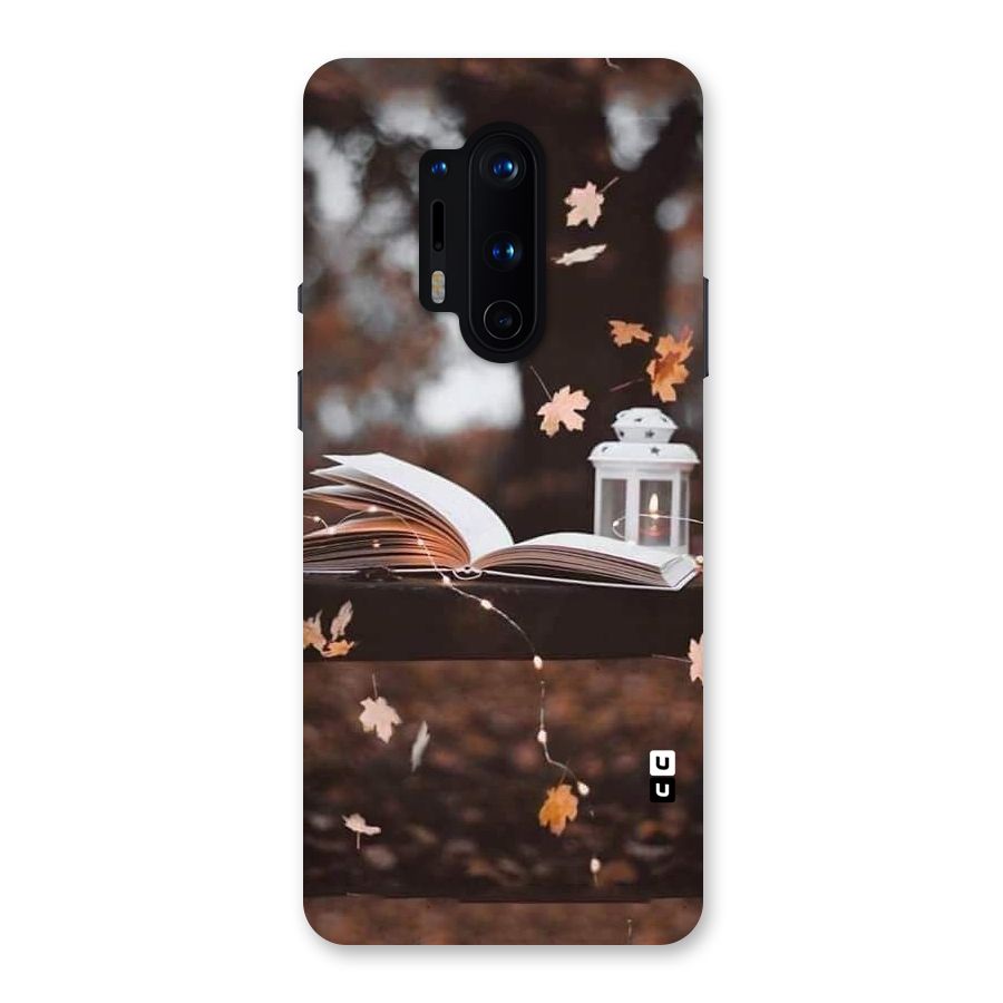 Book and Fall Leaves Back Case for OnePlus 8 Pro