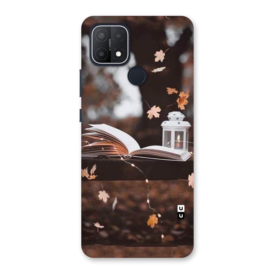 Book and Fall Leaves Back Case for Oppo A15s