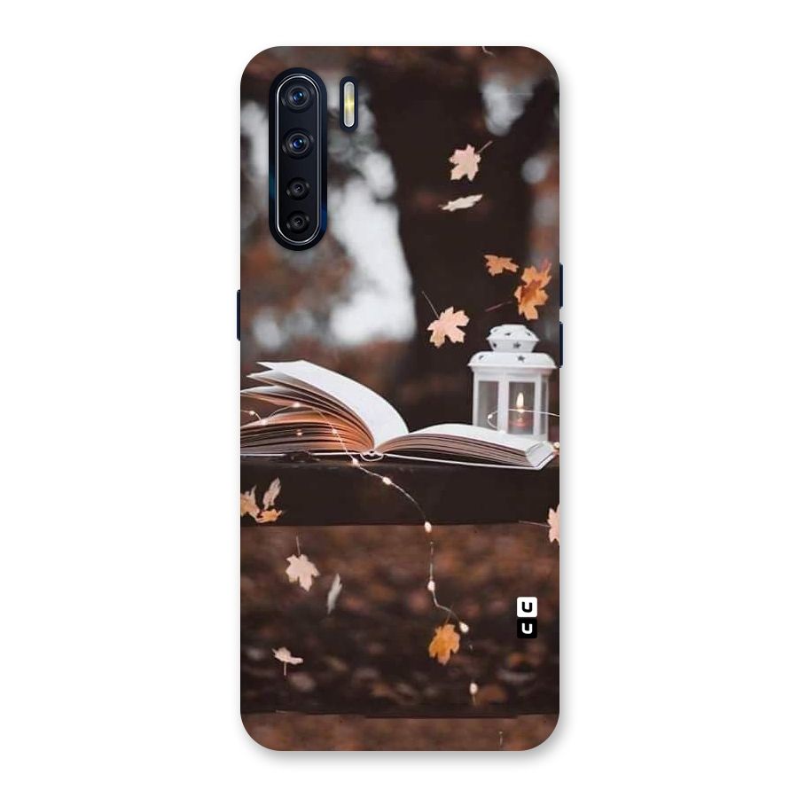 Book and Fall Leaves Back Case for Oppo F15