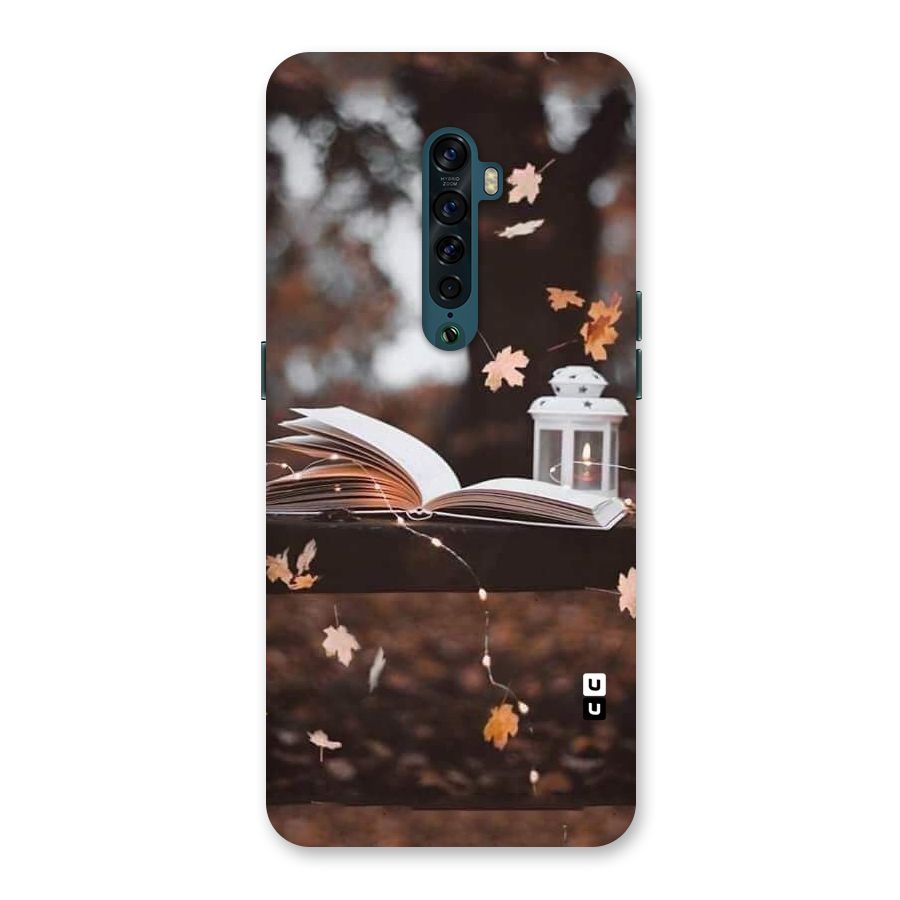 Book and Fall Leaves Back Case for Oppo Reno2