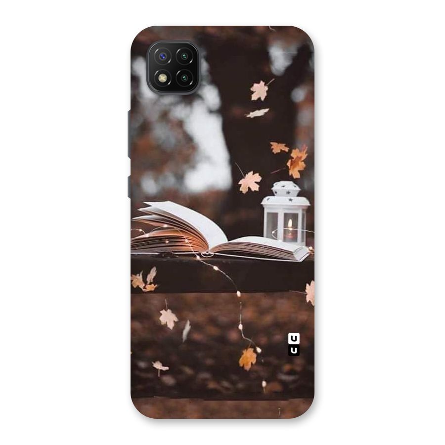 Book and Fall Leaves Back Case for Poco C3