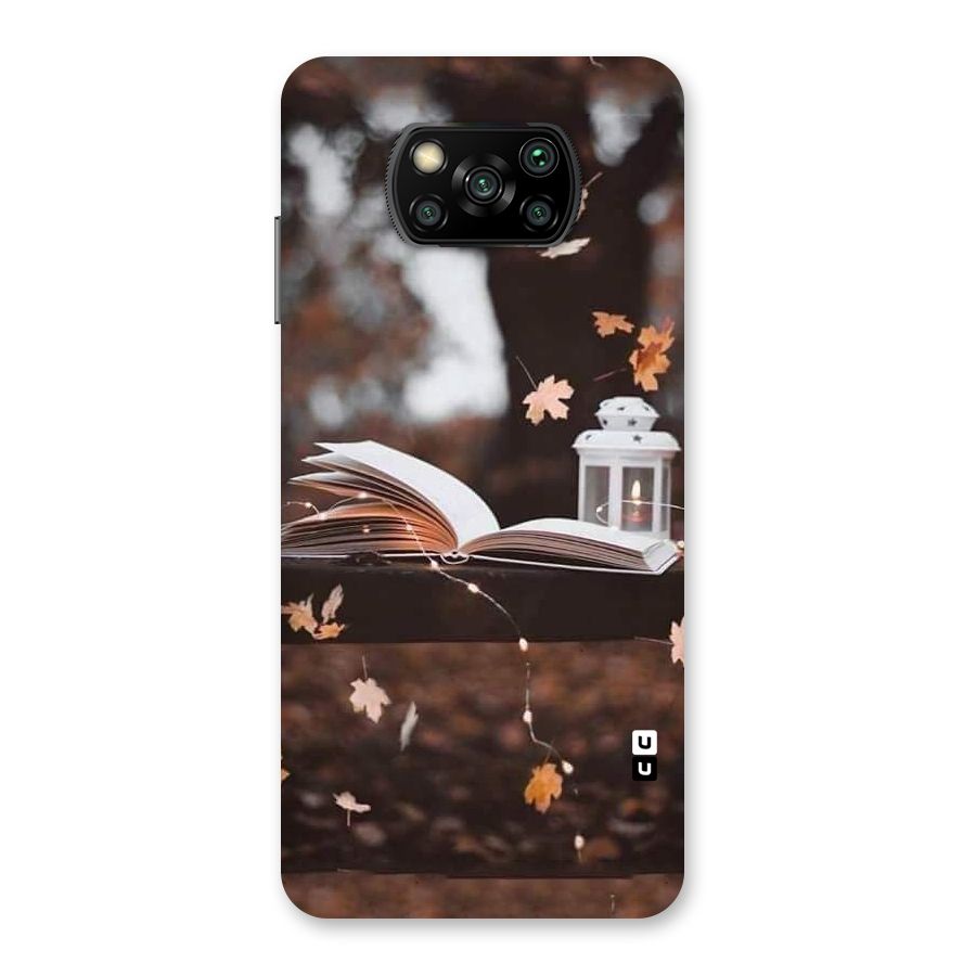 Book and Fall Leaves Back Case for Poco X3