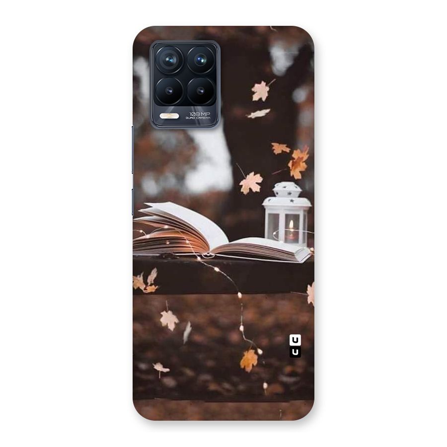 Book and Fall Leaves Back Case for Realme 8 Pro
