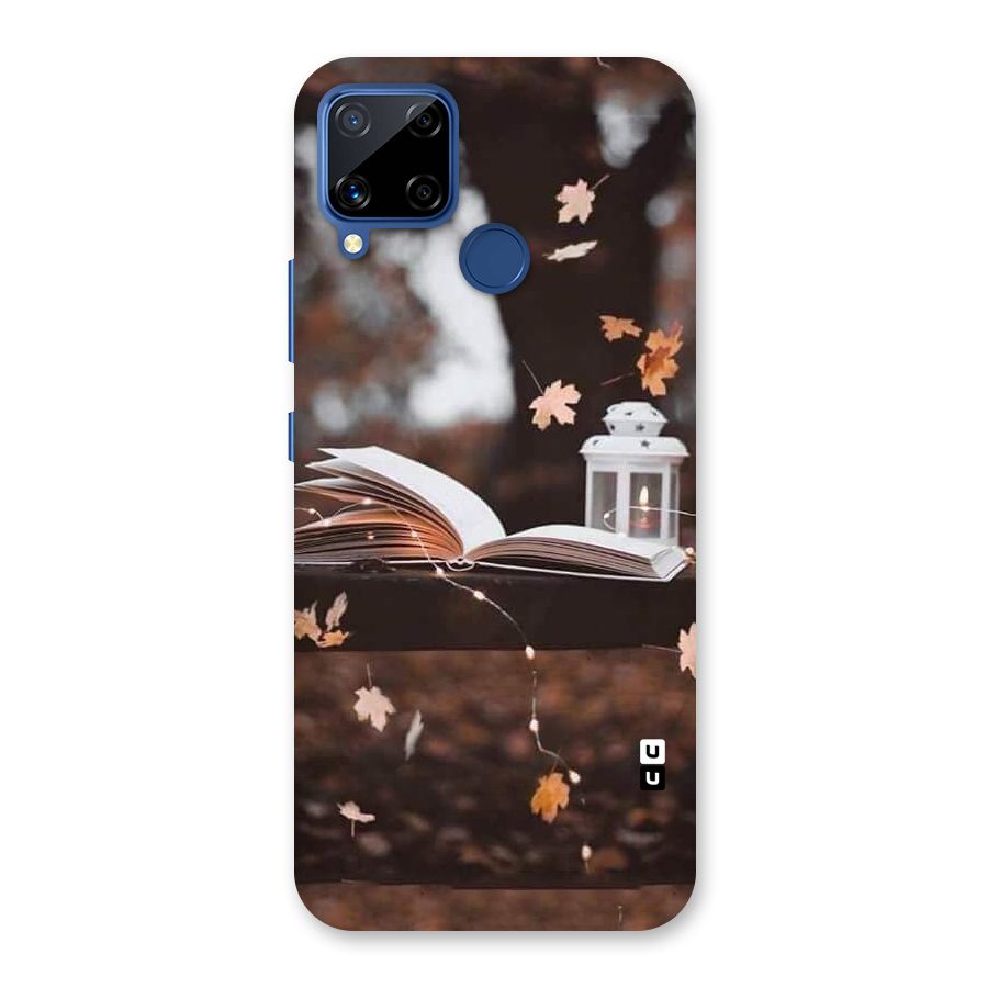 Book and Fall Leaves Back Case for Realme Narzo 30A