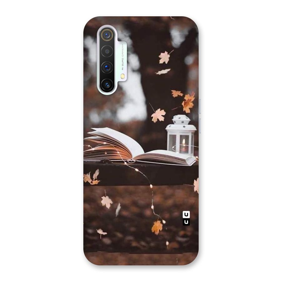 Book and Fall Leaves Back Case for Realme X3 SuperZoom