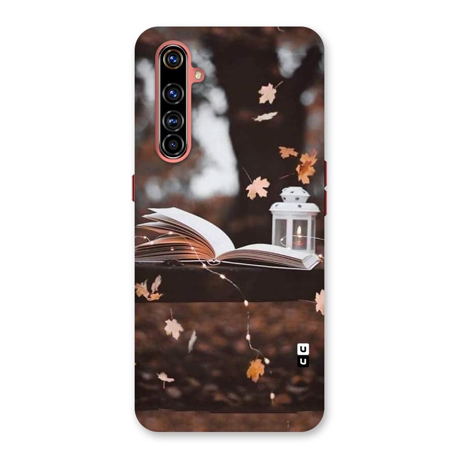 Book and Fall Leaves Back Case for Realme X50 Pro