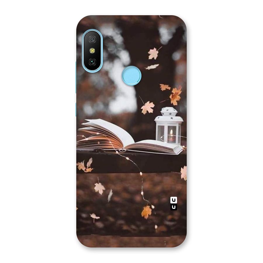 Book and Fall Leaves Back Case for Redmi 6 Pro