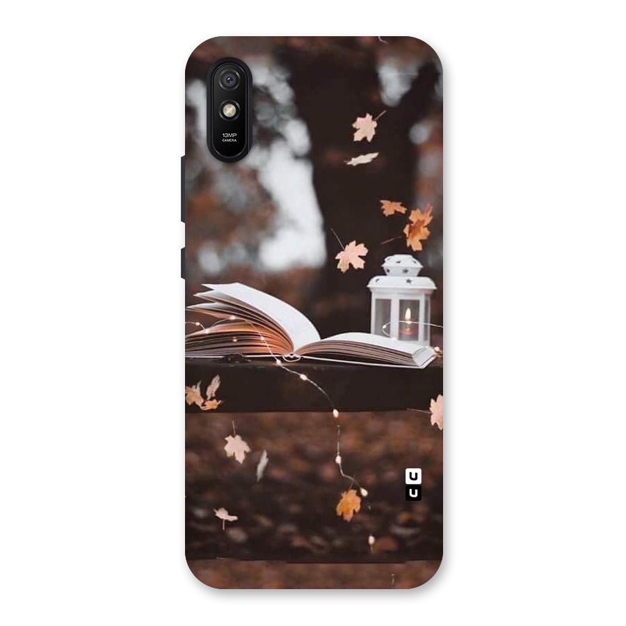 Book and Fall Leaves Back Case for Redmi 9A
