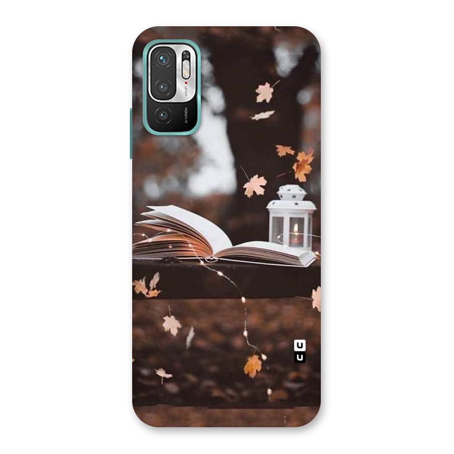 Book and Fall Leaves Back Case for Redmi Note 10T 5G