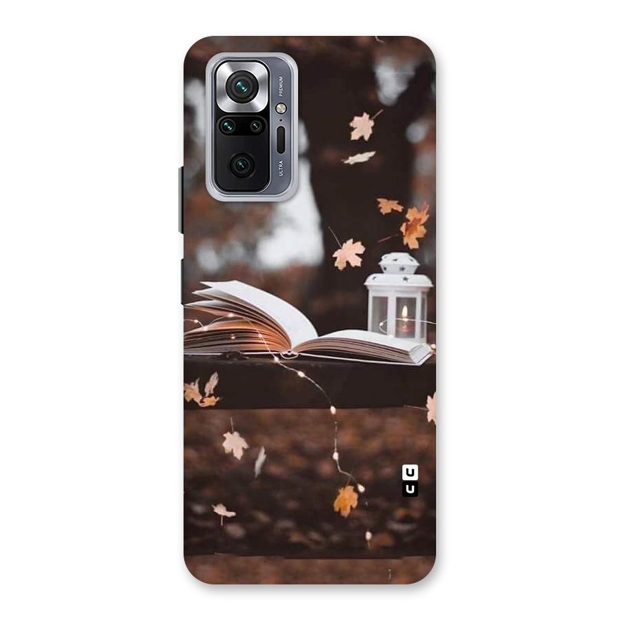 Book and Fall Leaves Back Case for Redmi Note 10 Pro