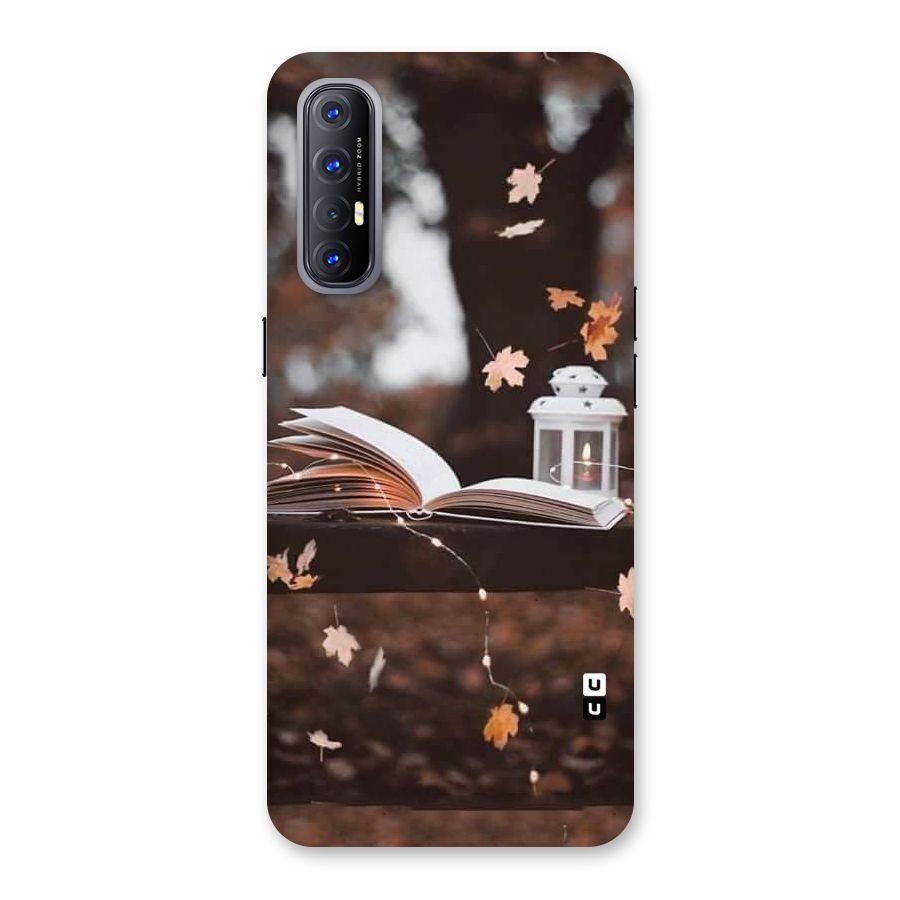 Book and Fall Leaves Back Case for Reno3 Pro